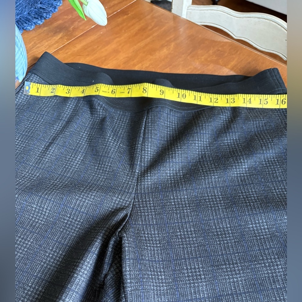 Talbots Dark Blue Grey Plaid Ankle Pants - Picture 7 of 8